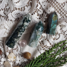 Load image into Gallery viewer, Moss Agate Obelisks
