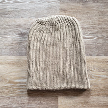 Load image into Gallery viewer, Tea Brown  Cotton Knit Beanie. Made in Portland Oregon.