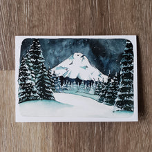 Load image into Gallery viewer, Snowy Mount Hood Greeting Card