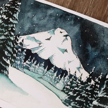 Load image into Gallery viewer, Snowy Mount Hood Greeting Card
