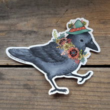 Load image into Gallery viewer, Crow in a Cap Vinyl Sticker