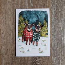 Load image into Gallery viewer, Goats in Sweaters Greeting Card