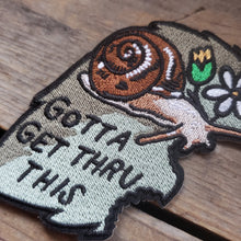 Load image into Gallery viewer, "Gotta Get Thru" Snail Iron-On Patch