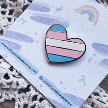 Load image into Gallery viewer, Trans Heart Enamel Pin