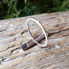 Load image into Gallery viewer, Sterling Silver Moon Phase Bar Ring
