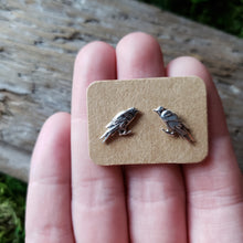 Load image into Gallery viewer, Sterling Silver Raven Studs