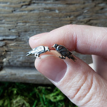 Load image into Gallery viewer, Sterling Silver Raven Studs