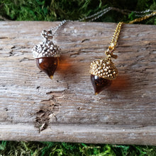 Load image into Gallery viewer, Glass Drop Acorn Pendant
