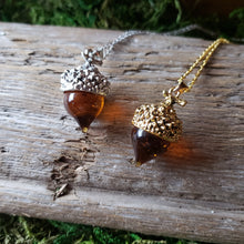 Load image into Gallery viewer, Glass Drop Acorn Pendant
