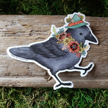 Load image into Gallery viewer, Crow in a Cap Vinyl Sticker