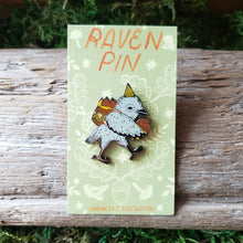 Load image into Gallery viewer, Acorn Raven Enamel Pin
