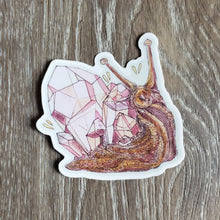 Load image into Gallery viewer, Rose Quartz Snail Vinyl Sticker