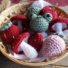 Load image into Gallery viewer, Crochet Strawberry Plush Keychain