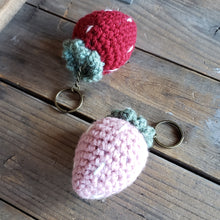 Load image into Gallery viewer, Crochet Strawberry Plush Keychain