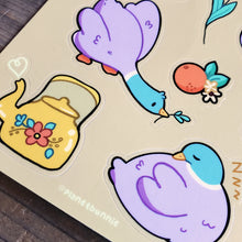 Load image into Gallery viewer, Pastel Duck Vinyl Sticker Sheet