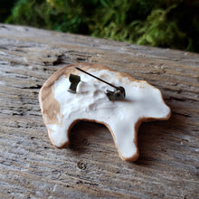 Load image into Gallery viewer, Handmade Woodland Bear Brooch