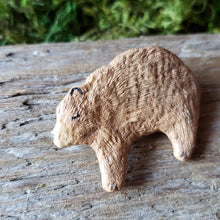 Load image into Gallery viewer, Handmade Woodland Bear Brooch