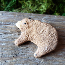 Load image into Gallery viewer, Handmade Woodland Bear Brooch