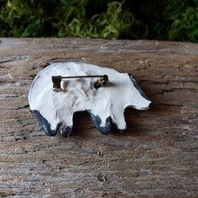 Load image into Gallery viewer, Handmade Woodland Badger Brooch