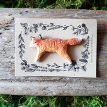 Load image into Gallery viewer, Handmade Woodland Fox Brooch