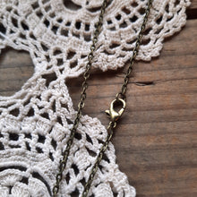 Load image into Gallery viewer, Tiny Embroidered Fern Leaf Necklace