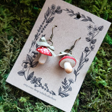 Load image into Gallery viewer, Handmade Mushroom Earrings