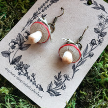 Load image into Gallery viewer, Handmade Mushroom Earrings