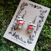 Load image into Gallery viewer, Handmade Mushroom Earrings