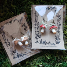 Load image into Gallery viewer, Handmade Mushroom Earrings