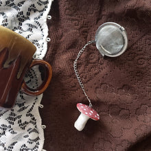 Load image into Gallery viewer, Handmade Ceramic Mushroom Tea Strainer