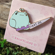 Load image into Gallery viewer, Sprout Knife Frog Enamel Pin