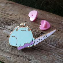Load image into Gallery viewer, Sprout Knife Frog Enamel Pin