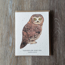 Load image into Gallery viewer, "Northern Saw-Whet Owl" Plantable Greeting Card