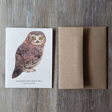 Load image into Gallery viewer, "Northern Saw-Whet Owl" Plantable Greeting Card