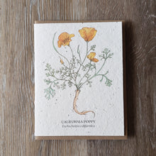 Load image into Gallery viewer, "California Poppy" Plantable Greeting Card