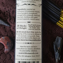 Load image into Gallery viewer, "Quoth the Raven"  Orange, Cinnamon, and Clove Incense