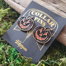 Load image into Gallery viewer, Jack-o'-lantern Collar Pin Set