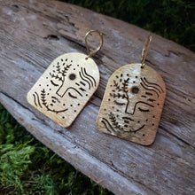 Load image into Gallery viewer, Gaia Brass Earrings