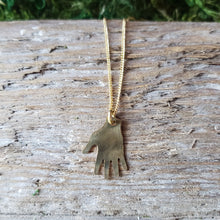 Load image into Gallery viewer, Open Hand Brass Pendant