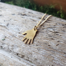 Load image into Gallery viewer, Open Hand Brass Pendant