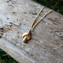 Load image into Gallery viewer, Dainty Brass Mushroom Pendant