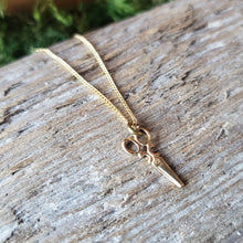 Load image into Gallery viewer, Tiny Brass Scissors Pendant