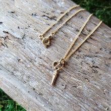 Load image into Gallery viewer, Tiny Brass Scissors Pendant