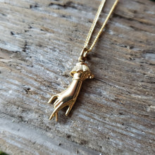 Load image into Gallery viewer, Dainty Brass Idle Hand Pendant