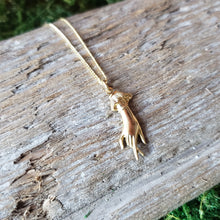 Load image into Gallery viewer, Dainty Brass Idle Hand Pendant
