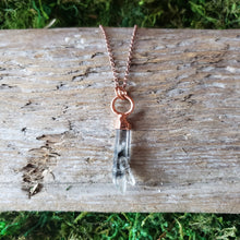 Load image into Gallery viewer, Copper Tibetan Carbon Quartz Pendant