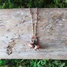 Load image into Gallery viewer, Copper Acorn & Peridot Necklace