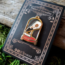 Load image into Gallery viewer, Crow Skull Curio Jar Enamel Pin