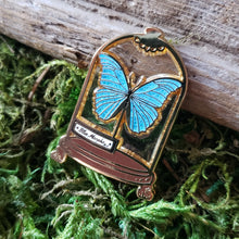 Load image into Gallery viewer, Morpho Butterfly Curio Jar Enamel Pin