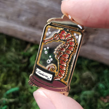 Load image into Gallery viewer, Seahorse Curio Jar Enamel Pin